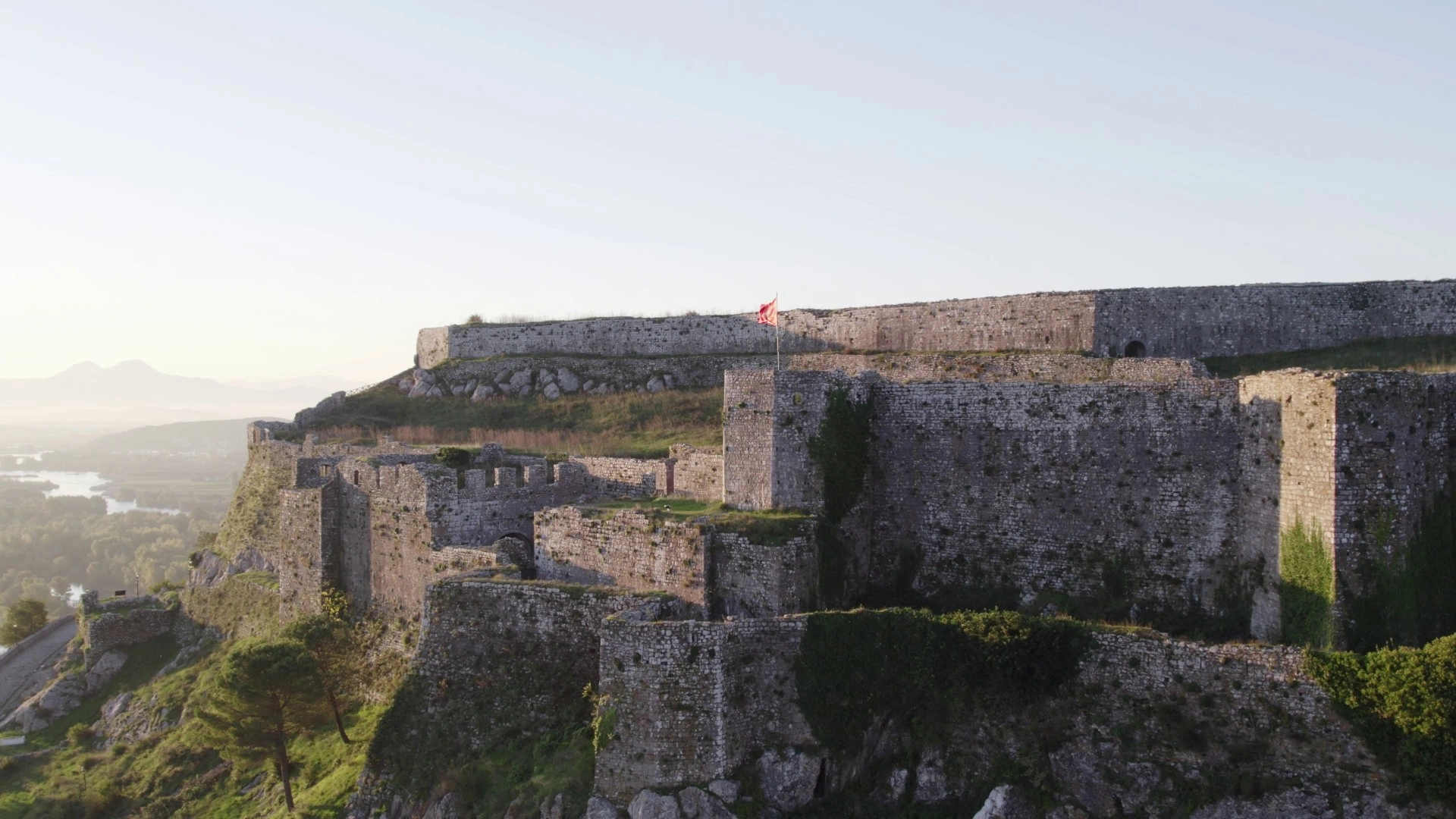 Rozafa Castle Kalaja E Rozafes During Sunrise Shkoder Albania with www.albaniainbound.com