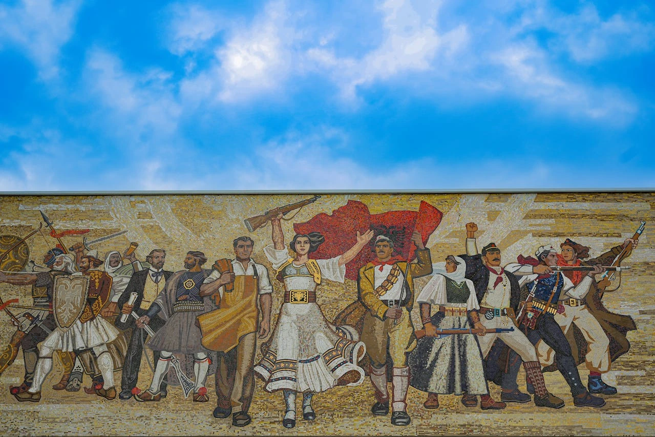 Mosaik auf dem Skanderbeg-Platz, Tirana